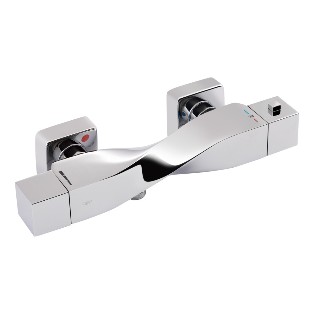 Змішувач для душу Qtap Zkrouceny термостатичний QTZKR40T105C Chrome Зроби це - Vdalo
