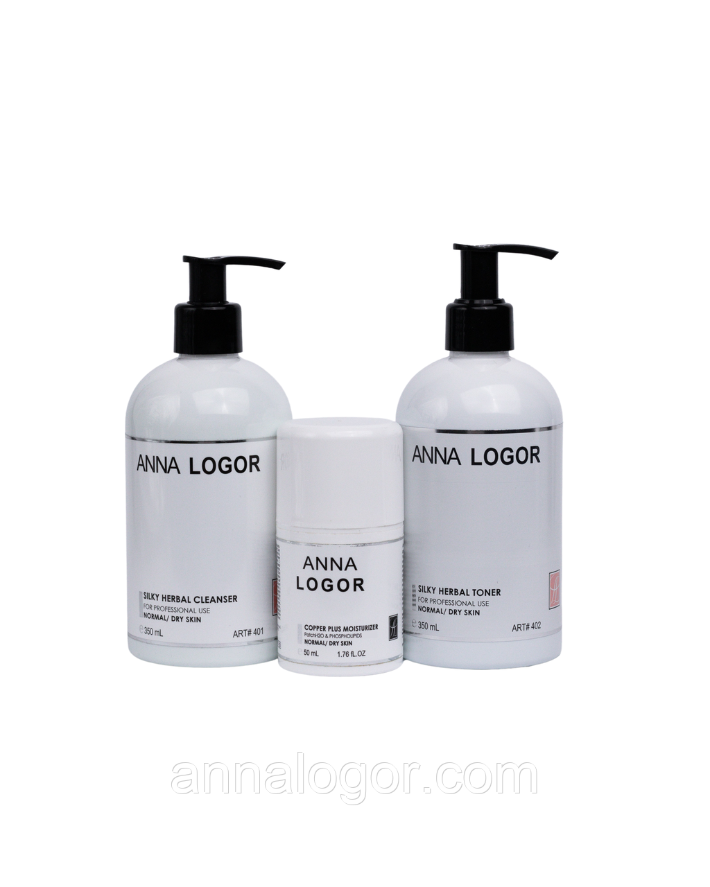 Набір косметики Anna LOGOR Silky Moisturizer Kit. Базова серія для сухої шкіри обличчя