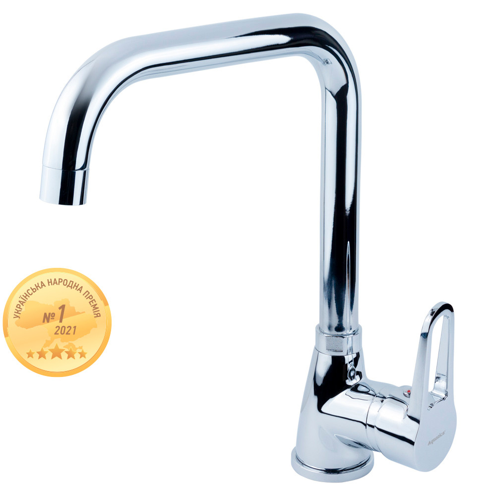 Змішувач HL Ø35 для кухні Г-гусак на гайці AQUATICA HL-4B230C (9734110) Зроби це - Vdalo