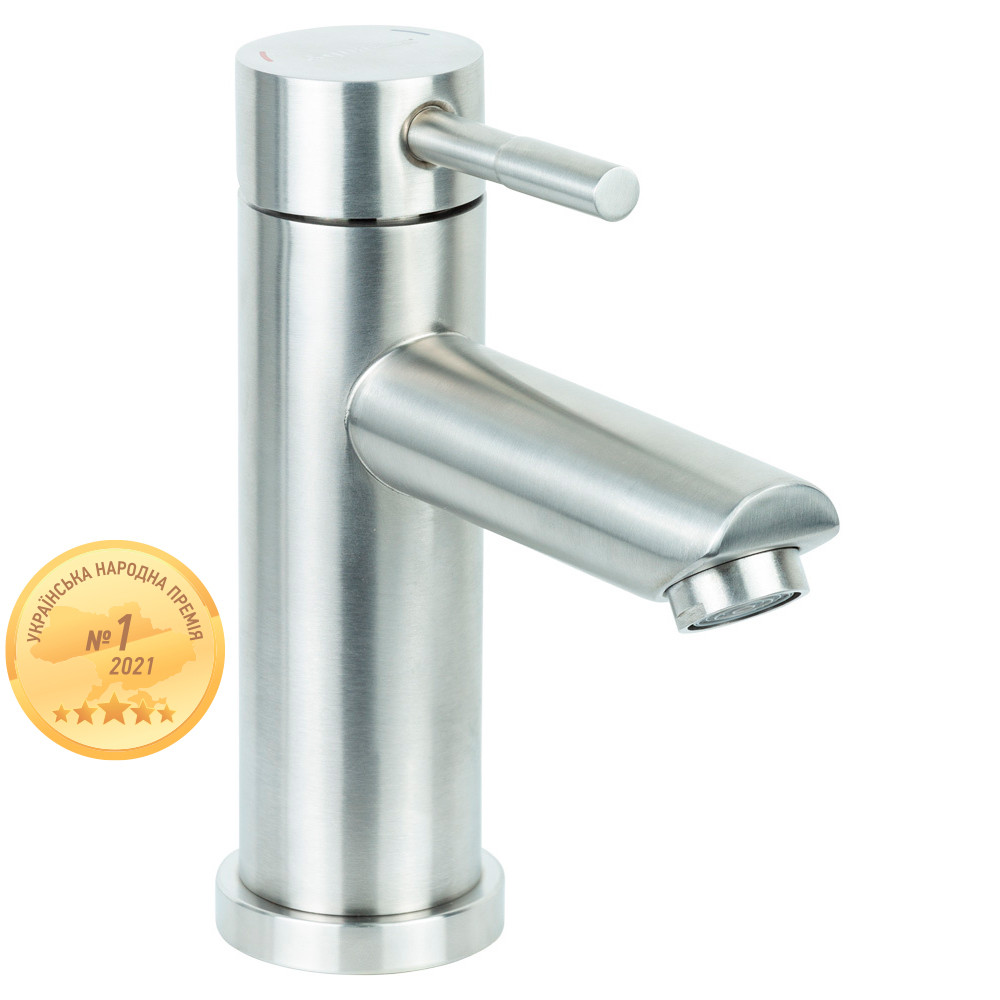 Змішувач KT Ø35 для раковини литий на гайці SS AQUATICA KT-1A170P (9722001) Зроби це - Vdalo