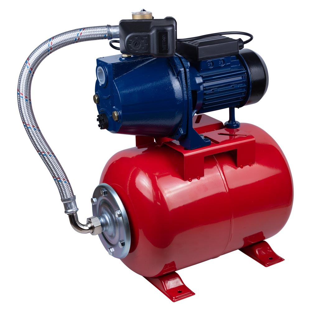 Станція 0.75кВт Hmax 45м Qmax 55л/хв (самовсмоктуючий насос) 24л Україна WETRON JET80А5 (775042/24) Зроби це - Vdalo