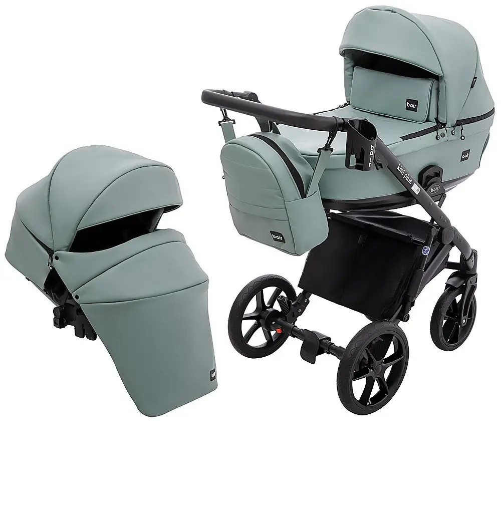 Коляска 2 в 1 Bair Kiwi Plus ECO BKP-26 нефрит, фото 1