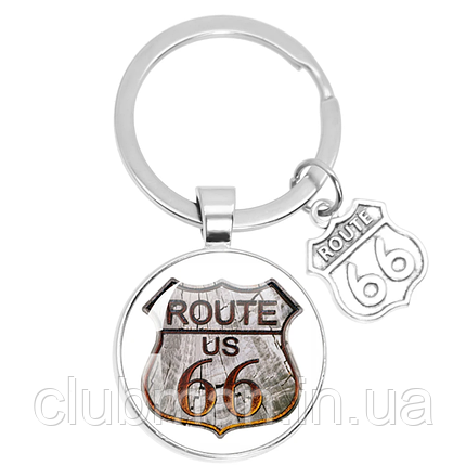 Брелок для ключів ROUTE 66 (Дорога 66) Метал, фото 3