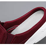 Шльопанці жіночі літні тканинні на платформі 41р — темно-бордові, фото 6