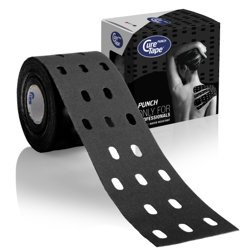 Кінезіо Тейп CureTape PUNCH 5см х 5м (Панч-тейп), чорний