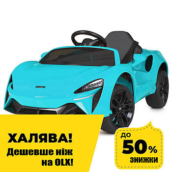 Дитячий електромобіль (пульт 2,4G, 4 мотори 25W, 12V10Ah, EVA, світло) Bambi M 5030EBLR-12 Блакитний