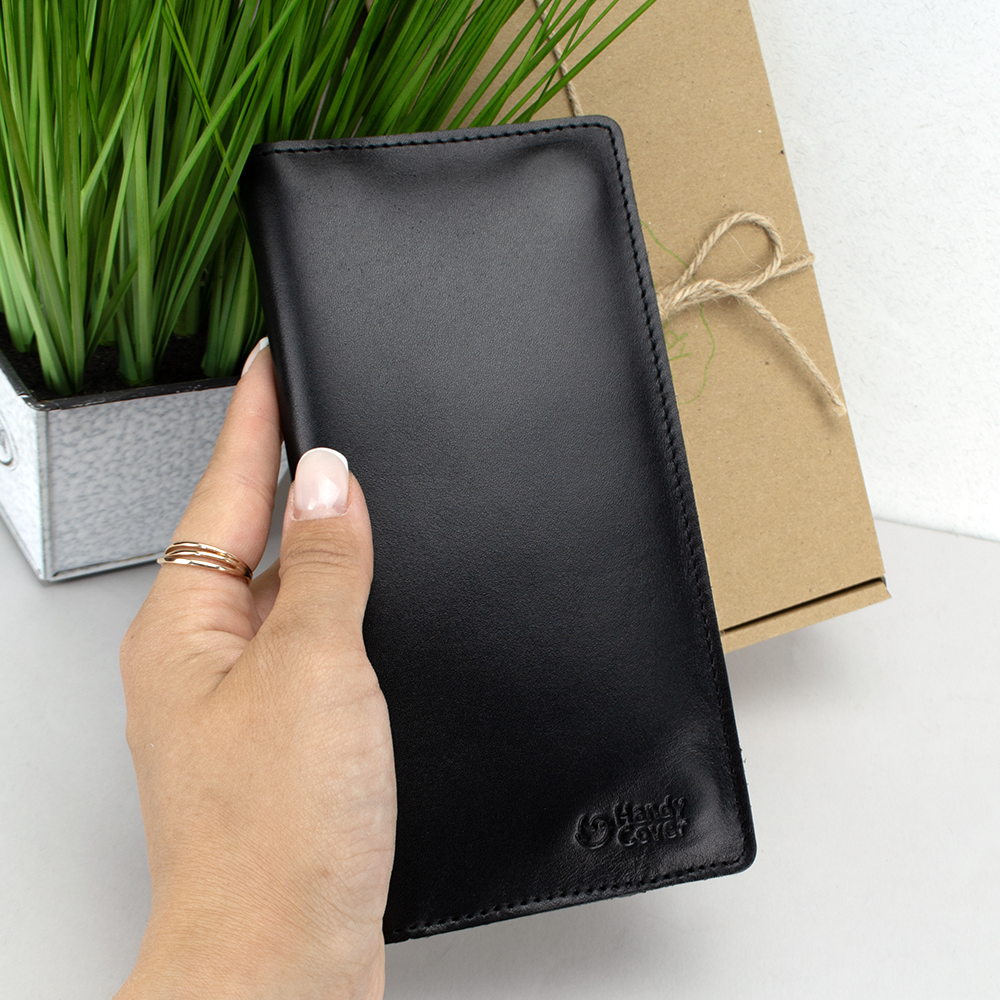 Гаманець чоловічий шкіряний на магнітах Handycover HC0079 чорний