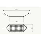 Дитячий вуличний гамак із каната армованого. Гамаки в парки та двору на майданчик. Крепкый гамак, фото 2