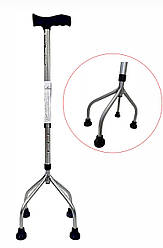 Палиця REMED RM924 регульована за висотою 4- опорна з 4 ніжками