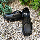 Туфлі чоловічі шкіряні Dr. Martens 1461 класичні черевики мартенси чорні на шнурівці прошиті, фото 2