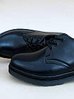 Туфлі чоловічі шкіряні Dr. Martens 1461 класичні черевики мартенси чорні на шнурівці прошиті, фото 4