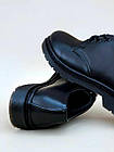 Туфлі чоловічі шкіряні Dr. Martens 1461 класичні черевики мартенси чорні на шнурівці прошиті, фото 6