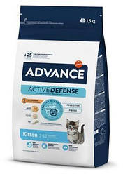 Сухий корм для кошенят Advance (Едванс) Kitten з куркою та рисом 1.5 кг