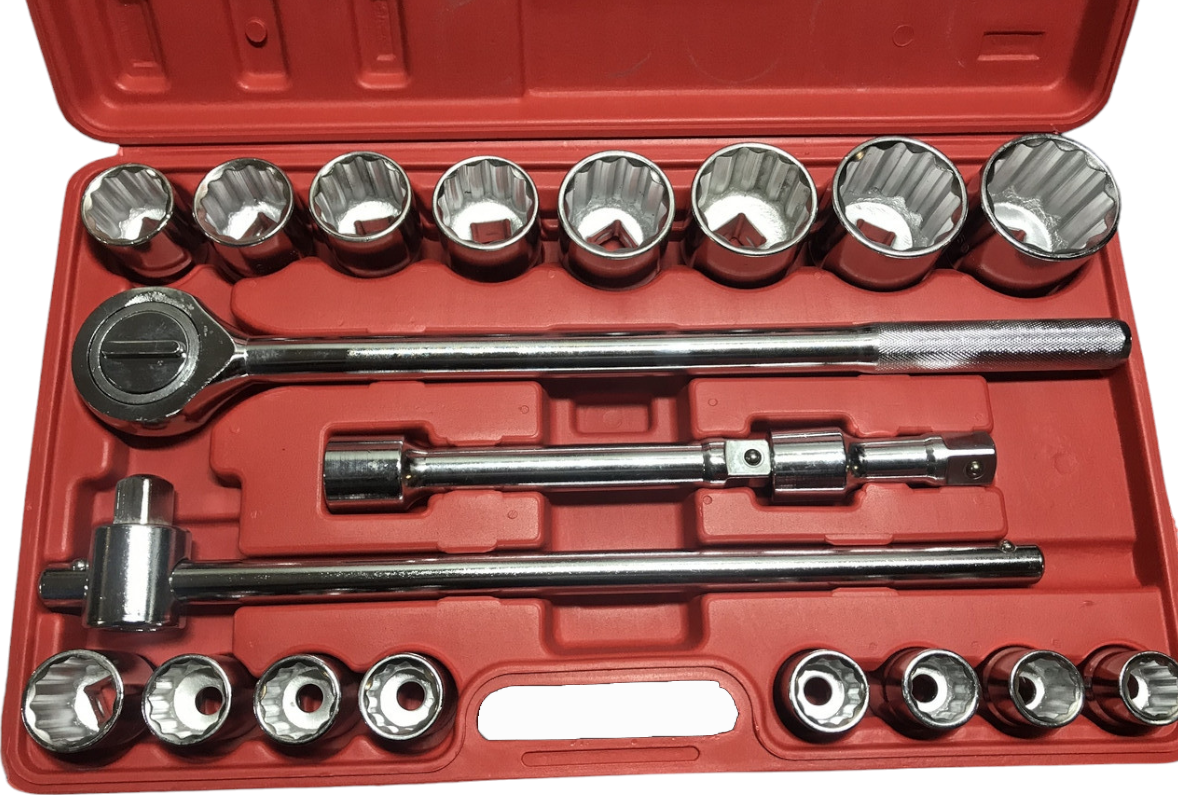 Набір ключів великих розмірів в кейсі 21 шт LEX LXSS 2112PT 12 граней, фото 1