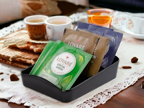 Коробка для чайних пакетиків 13х10х4см Підставка для чайних пакетиків Органайзер для чайних пакетиків меламін, фото 3