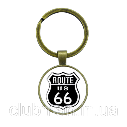 Брелок для ключів ROUTE US 66 (Дорога US 66) Метал, фото 3