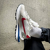 Кросівки чоловічі Sacai Nike Vaporwaffle Sport Fuchsia Game Royal Найк Сакаї бежеві сітка літні, фото 4
