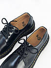 Чоловічі чорні туфлі з натуральної шкіри Dr. Martens 1461 Черевики мартенси шкіряні на шнурівці для хлопця якісні, фото 3
