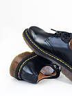 Чоловічі чорні туфлі з натуральної шкіри Dr. Martens 1461 Черевики мартенси шкіряні на шнурівці для хлопця якісні, фото 6