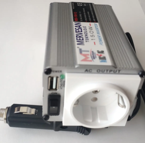 Перетворювач для мобільних пристроїв Usb Інвертор 150вт 12 220v з модифікованою синусоїдою Mervesan MSI-