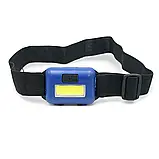 Налобний ліхтарик X-Balog BL-T89 COB 3xAAA Blue-Black (7_00763), фото 2