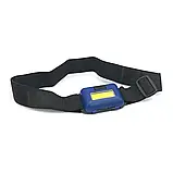 Налобний ліхтарик X-Balog BL-T89 COB 3xAAA Blue-Black (7_00763), фото 3