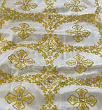 Покривало ритуальне Хрести з жемчугом, фото 2