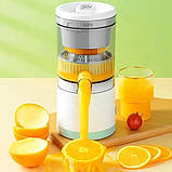 Акумуляторна соковичавниця Citrus Juicer Портативна електронна міні вичавниця для цитрусових та ягід, фото 10