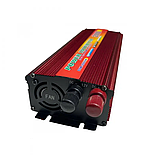 Перетворювач струму 2000W 12V/220V Автомобільний інвертор з датчиками роботи та портом USB SSK-2000W, фото 3
