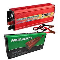 Перетворювач струму 2000W 12V/220V Автомобільний інвертор з датчиками роботи та портом USB UN-3057