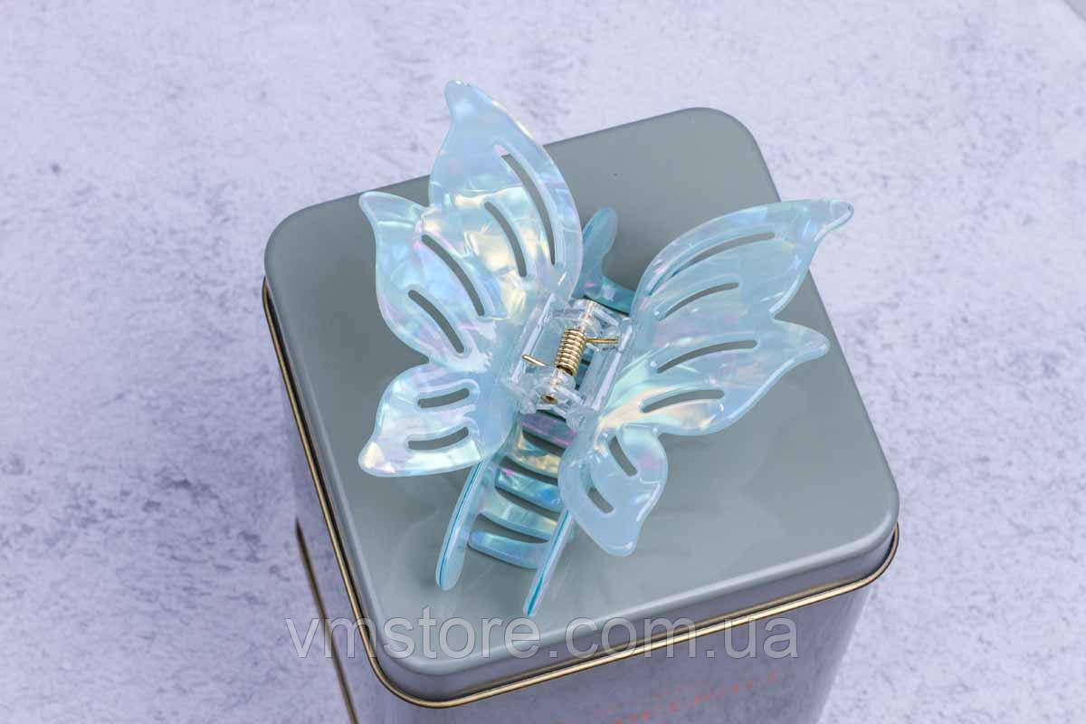 Метелик краб для волосся, французький пластик, м'ята, фото 1