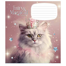 Зошит 12_арк. КОСА лінія "Школярик"/ Fairy cats ГЛІТЕР, фото 5