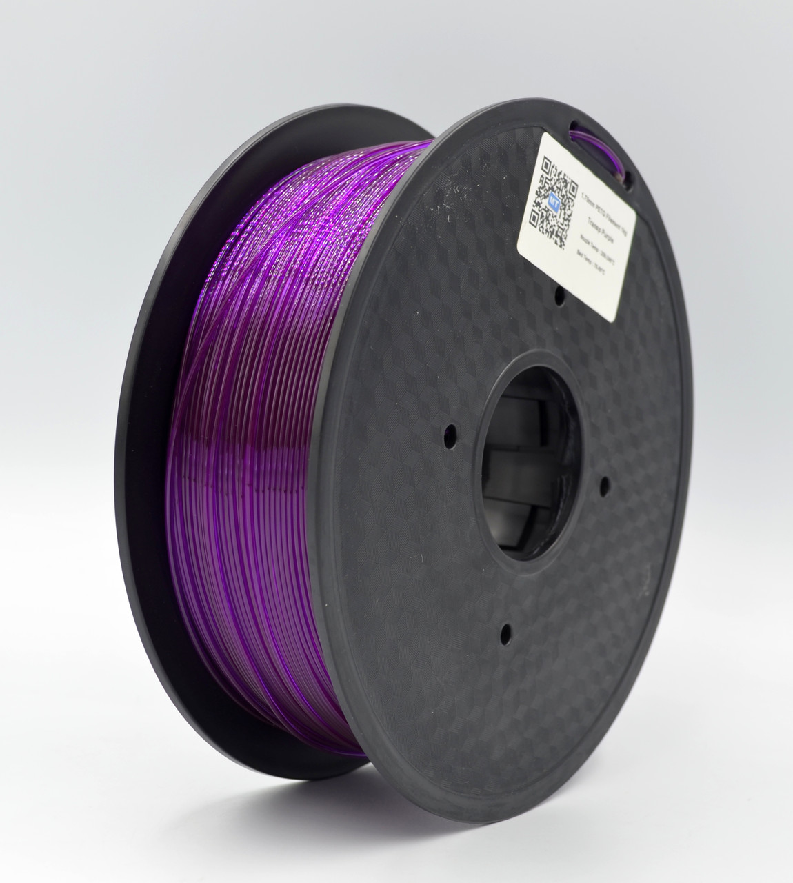 Опт та роздріб. Філамент для 3D-принтера MT PETG, 1.75 мм, прозорий фіолетовий, 1 кг (3DMT-PETG1.75-01-TP), фото 1