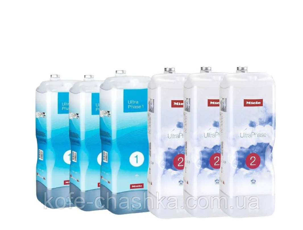 Засіб для прання білизни Miele UltraPhase1 та Miele UltraPhase2 (Двокомпонентний миючий засіб Miele 6шт.)