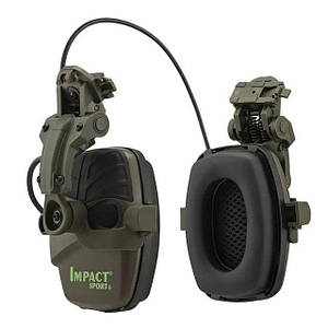 Кріплення на шолом для навушників Howard Impact Sport mod2. Олива