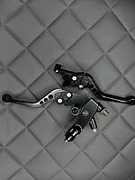 Регулируемые курки на мотоцикл, скутер, мопед (черные) также есть красные