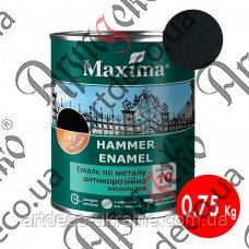 Фарба Maxima 3в1 молоткова чорна 0,75 кг Арт. 80.401, фото 1