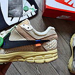 Чоловічі кросівки Nike Zoom Vomero 5 Off-White Beige весна-осінь-літо бежеві. Живе фото, фото 8