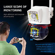 Вулична Wi-Fi камера відеоспостереження Yoosee з двома камерами 4,0 МП та обертання на 360 градусів, фото 9