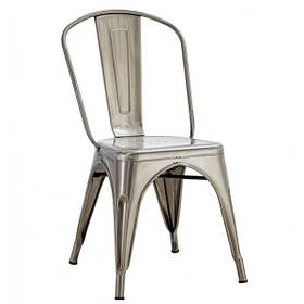 Стілець лофт для кафе колір полірований метал, гальваніка