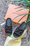 Жіночі шльопанці Louis Vuitton Black Waterfront Mule 1A9FKM, фото 8