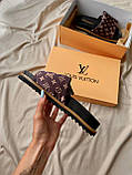 Жіночі шльопанці Louis Vuitton LV Velcro Strap Premium Bordo ALL08982, фото 8