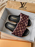 Жіночі шльопанці Louis Vuitton LV Velcro Strap Premium Bordo ALL08982, фото 9