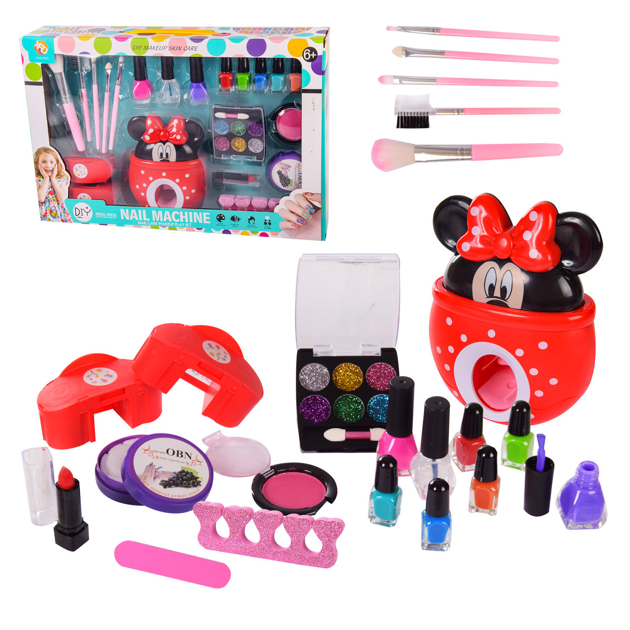 Набір для дитячого манікюру Minnie Mouse (2 види, з апаратом для стемпінгу) HZ001, фото 1