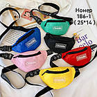 Поясна сумка бананка дитяча тканинна 25*14 см на блискавці у різних кольорах Nina, фото 2