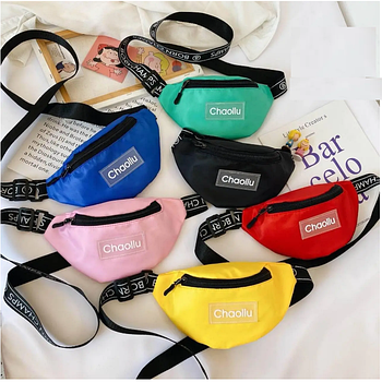 Поясна сумка бананка дитяча тканинна 25*14 см на блискавці у різних кольорах Nina