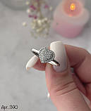 Срібний набір сережки та каблучка, фото 4