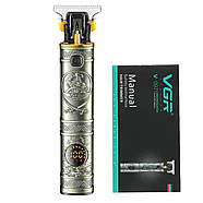 Акумуляторна машинка для стрижки волосся з дисплеєм VGR V-097 Тример для стрижки бороди та вусів, фото 5