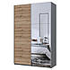 Шафа купе Doros G-Caiser Графіт Дуб Евок 1 ДСП / 1 Дзеркало 160х60х240 (42005072), фото 5