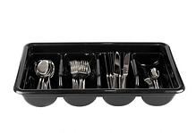 Пластикові лотки для столових приладів Органайзер для столових Підставки для столових приладів чорний, фото 5